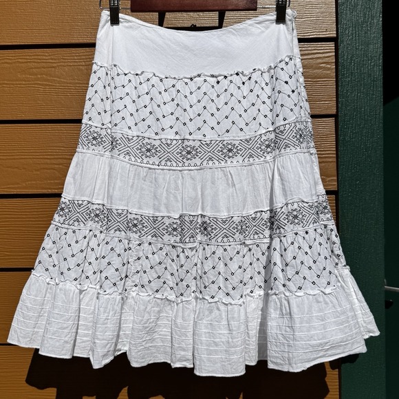 Apostrophe Dresses & Skirts - Apostrophe Lined A Line Skirt Sz 6 Cotton Cottage-core Romantic Midi Side Zip‎